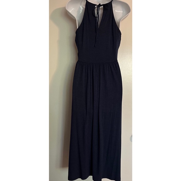 LOFT Blue Knit Halter Dress NWT - Picture 5 of 8